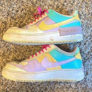 Pastel Nike Air Force 1 platforms
